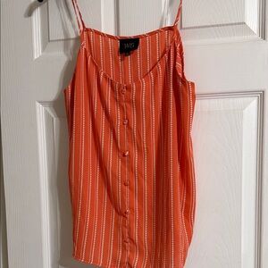 W5 Women's Vibrant Orange Button-Down Camisole